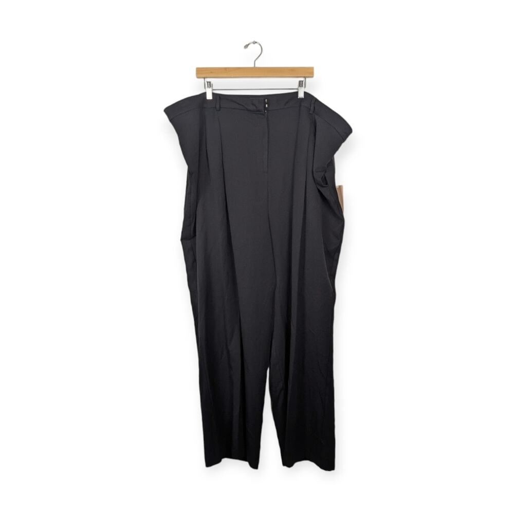 Black Tape Dress Pants 3X Black Career Straight Leg Pull On NWT